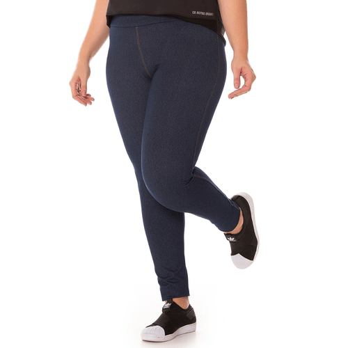 Legging Essentials Básica Cotton Jeans Plus Size