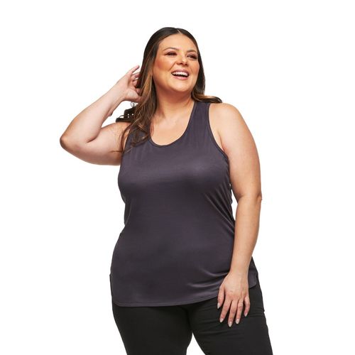 Regata Plus Size Alongada Helanquinha Dry Fit