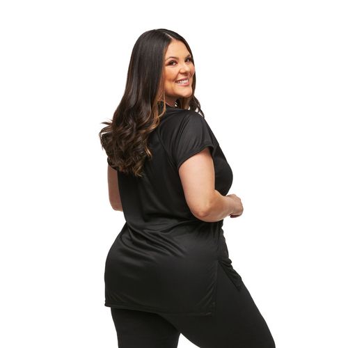 Blusa Plus Size Alongada Helanquinha Dry Fit