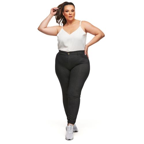 Calça Plus Size 2 Bolsos Cotton Jeans