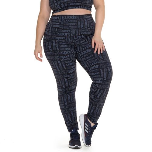 Legging Plus Size Estampada CR Sport Poliamida