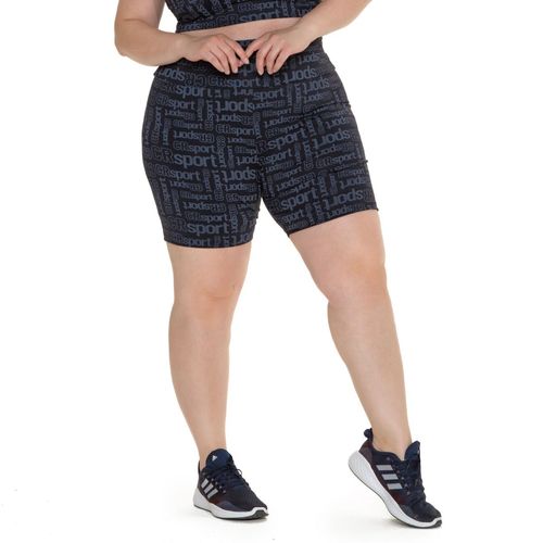 Shorts Plus Size CR Sport Estampado Poliamida