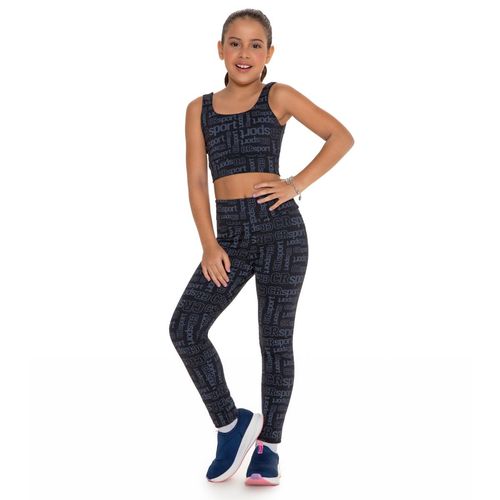 Legging Juvenil Estampada CR Sport Poliamida