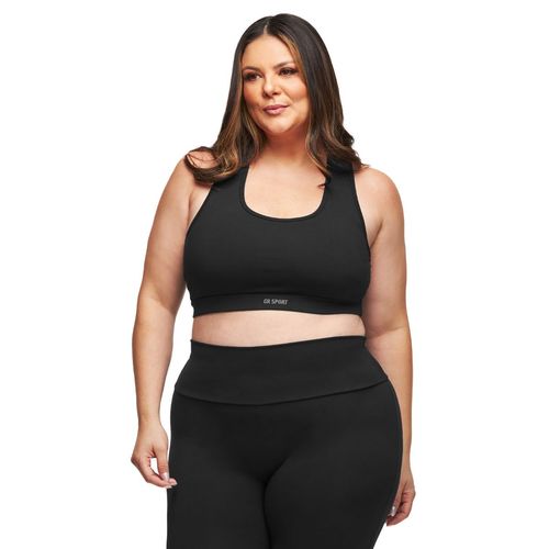 Top Plus Size Decote U Poliamida