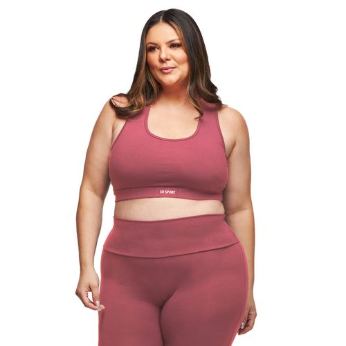 Top Plus Size Decote U Poliamida