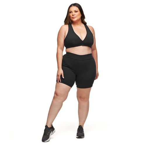 Shorts Cós Simples Plus Size Poliamida