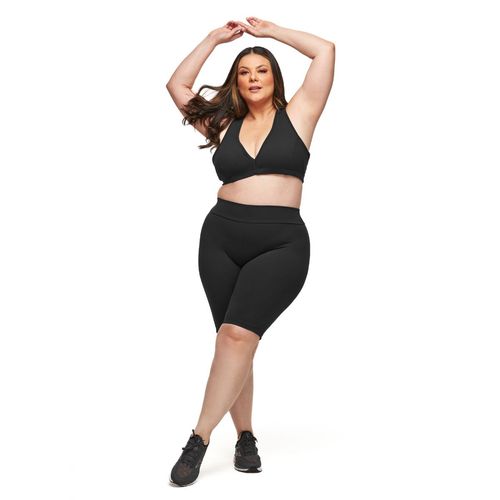 Bermuda Plus Size Cós Simples Poliamida