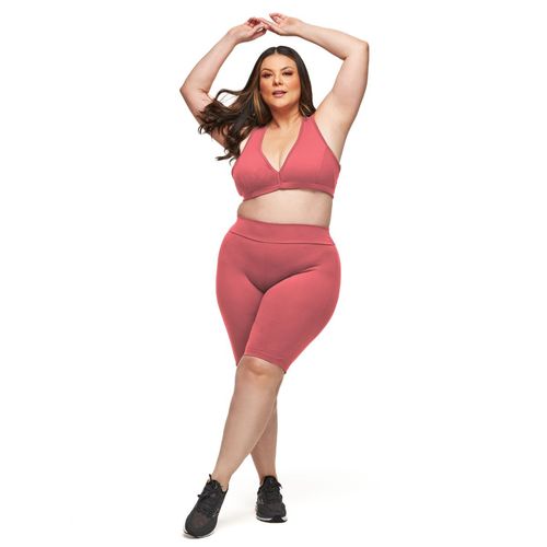 Bermuda Plus Size Cós Simples Poliamida