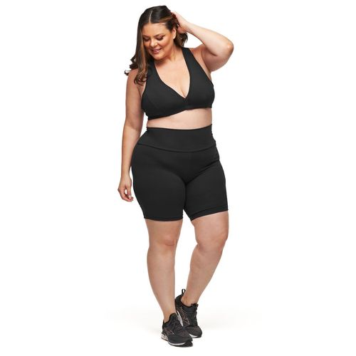 Shorts Cós Alto Plus Size Poliamida