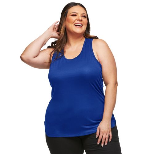 Regata Plus Size Alongada Helanquinha Dry Fit