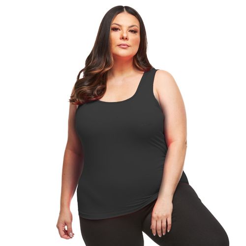 Regata Plus Size Alça Larga Suplex Light