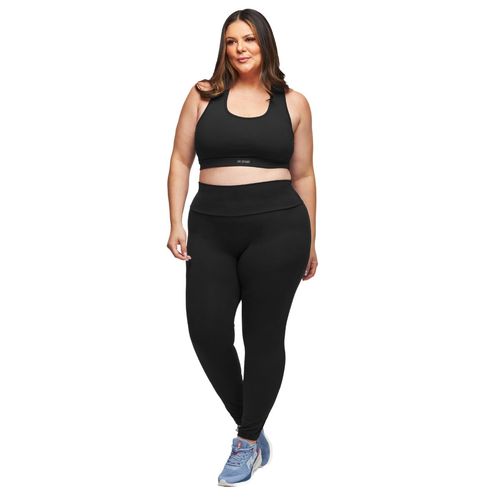 Legging Plus Size Cós Alto Poliamida.